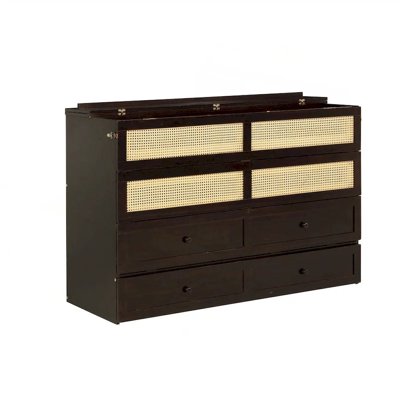Versatile Queen Size Murphy Bed with Storage Functionality