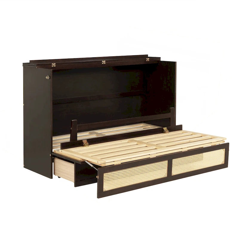Versatile Queen Size Murphy Bed with Storage Functionality