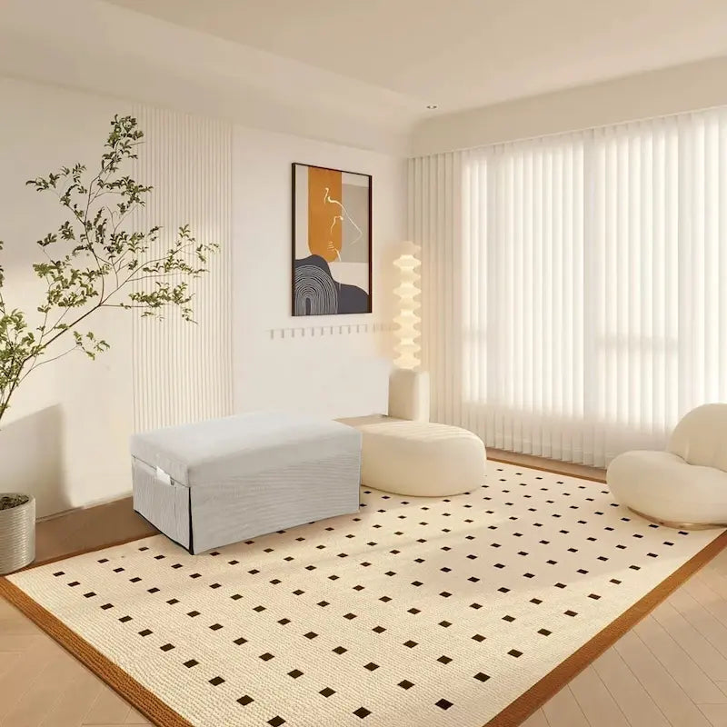 White 36.61 4-in-1 Convertible Corduroy Lounge Chair