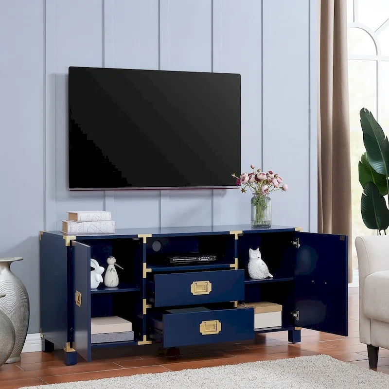 Media TV Stand for TVs up to 50" with Drawers and Cabinets