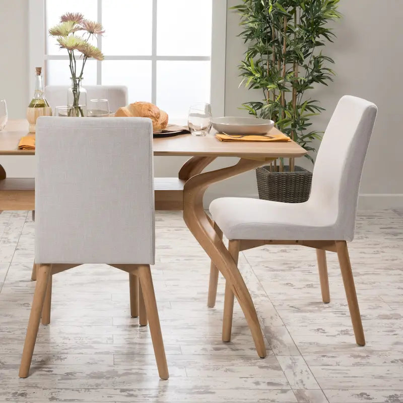 Mid-Century Fabric Dining Chair (Set of 2)
