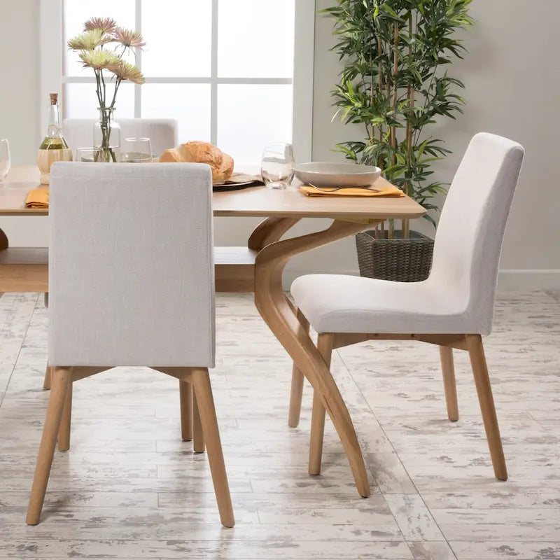 Mid-Century Fabric Dining Chair (Set of 2)