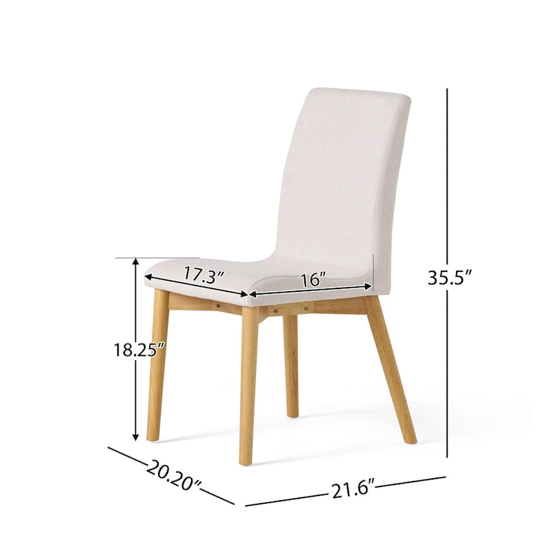 Mid-Century Fabric Dining Chair (Set of 2)