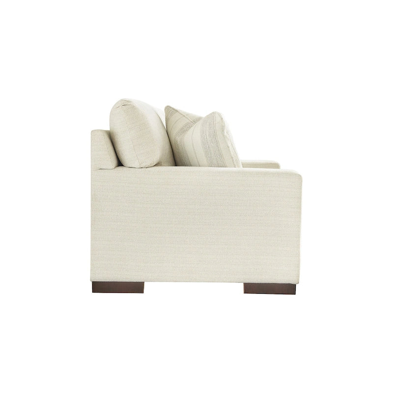 Classic Loveseat with Platform Foundation and Accent Pillows - 70W x 40D x 37H