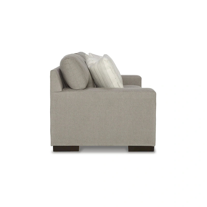 Classic Loveseat with Platform Foundation and Accent Pillows - 70W x 40D x 37H