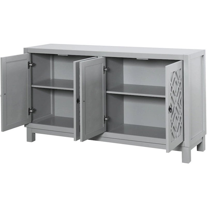 Sideboard mit großem Stauraum, Buffetschrank mit 4 Türen