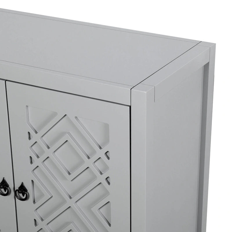 Sideboard mit großem Stauraum, Buffetschrank mit 4 Türen