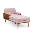 Mid-Century Modern Chaise Lounge with Bolster Pillows