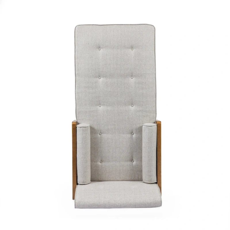 Mid-Century Modern Chaise Lounge with Bolster Pillows