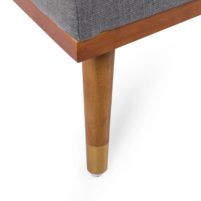 Mid-Century Modern Chaise Lounge with Bolster Pillows