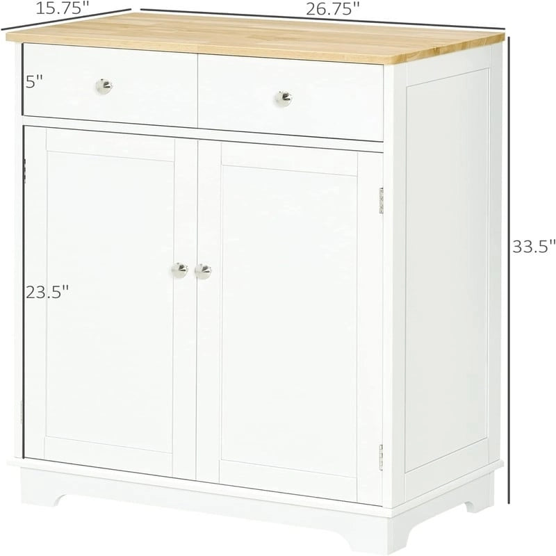 Sideboard-Buffetschrank - Küchen-Aufbewahrungsschrank - 15.75T x 26.75B x 33.5H
