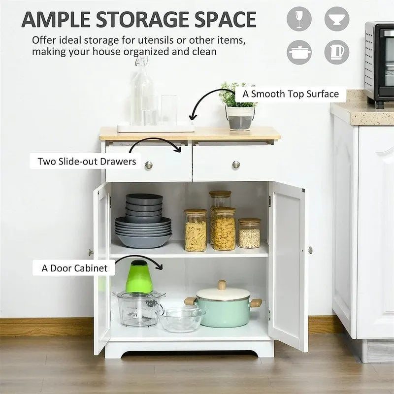 Sideboard-Buffetschrank - Küchen-Aufbewahrungsschrank - 15.75T x 26.75B x 33.5H