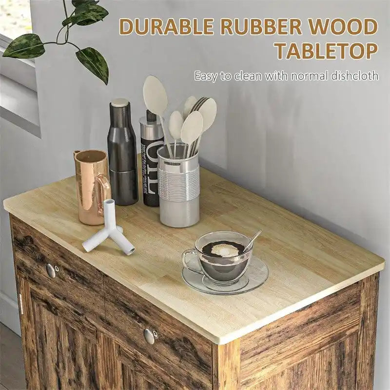 Sideboard-Buffetschrank - Küchen-Aufbewahrungsschrank - 15.75T x 26.75B x 33.5H