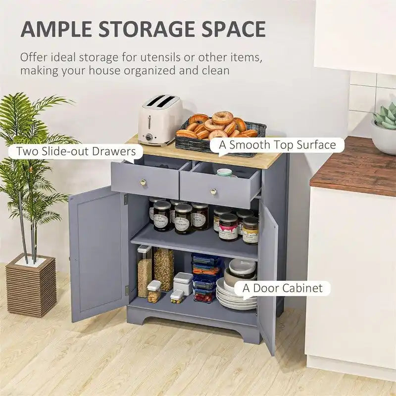 Sideboard-Buffetschrank - Küchen-Aufbewahrungsschrank - 15.75T x 26.75B x 33.5H