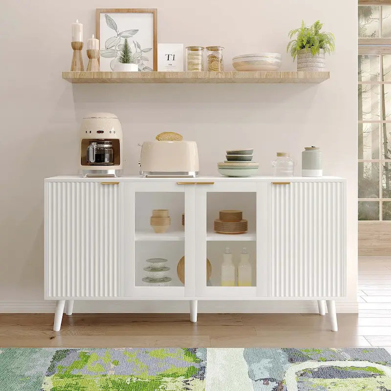 Buffettisch-Küchen-Sideboard mit Glastüren