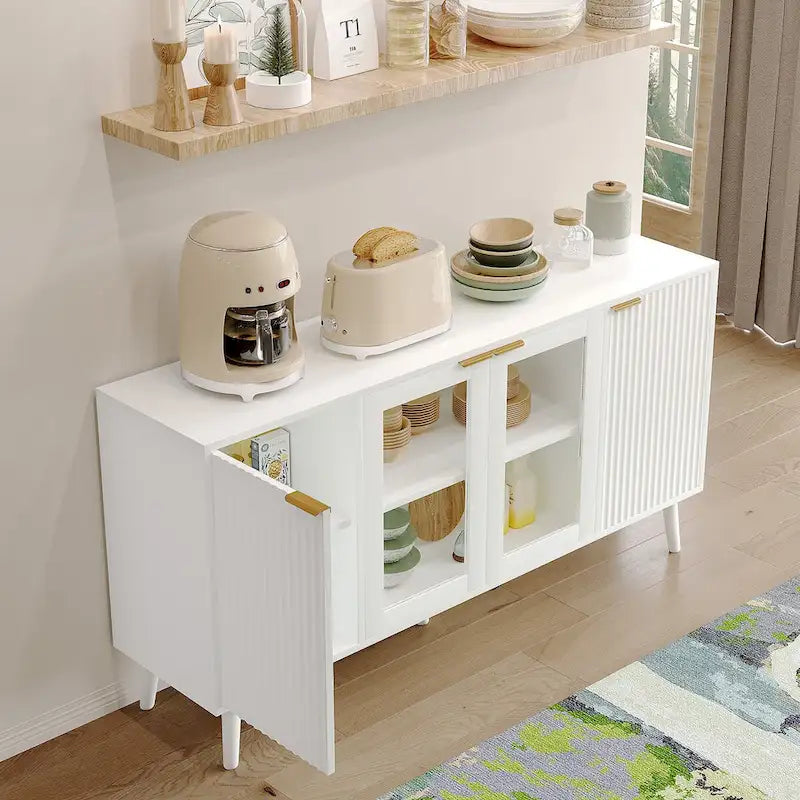 Buffettisch-Küchen-Sideboard mit Glastüren