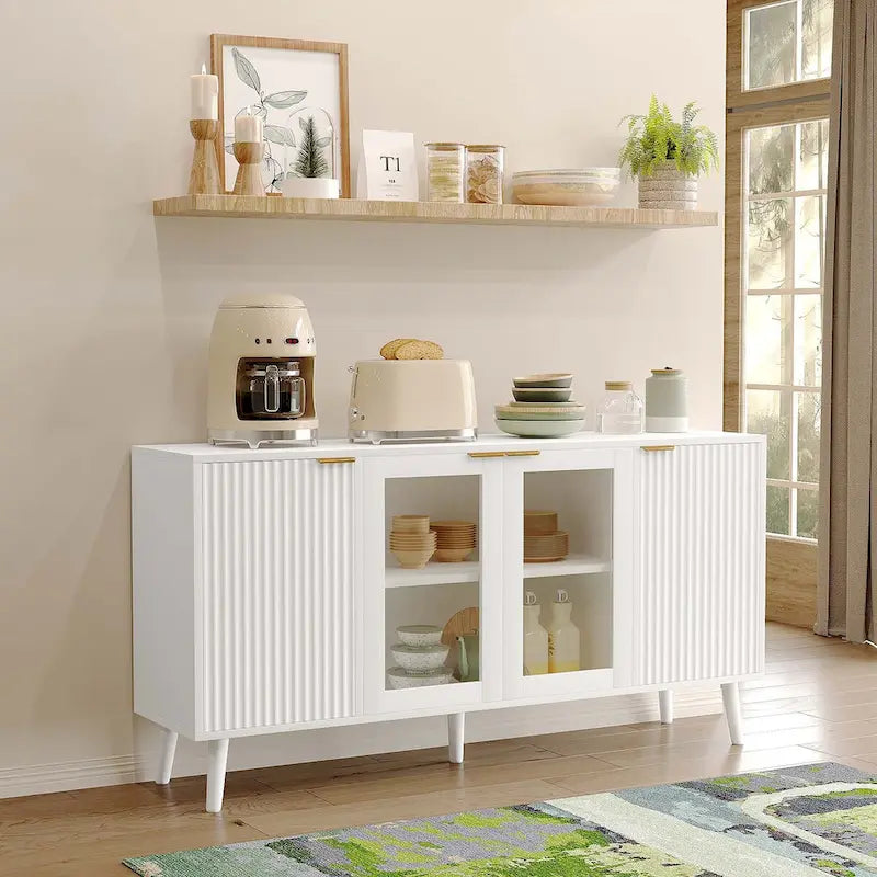 Buffettisch-Küchen-Sideboard mit Glastüren