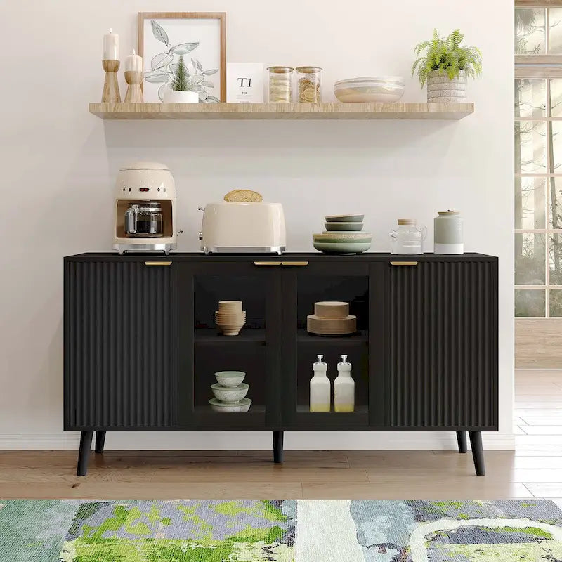 Buffettisch-Küchen-Sideboard mit Glastüren