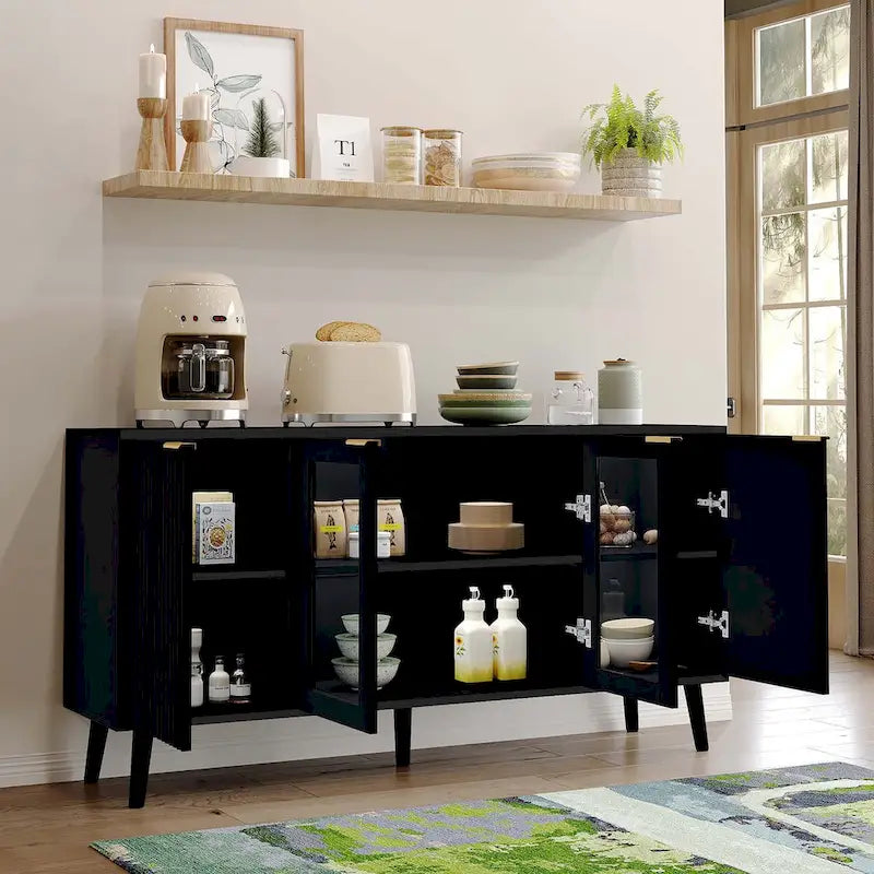 Buffettisch-Küchen-Sideboard mit Glastüren