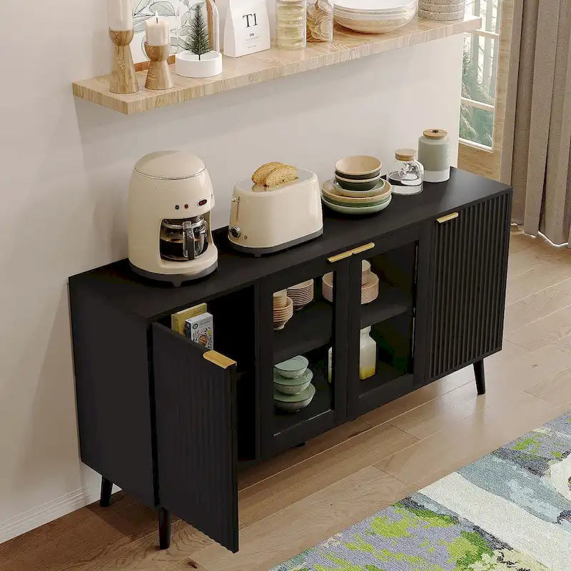 Buffettisch-Küchen-Sideboard mit Glastüren