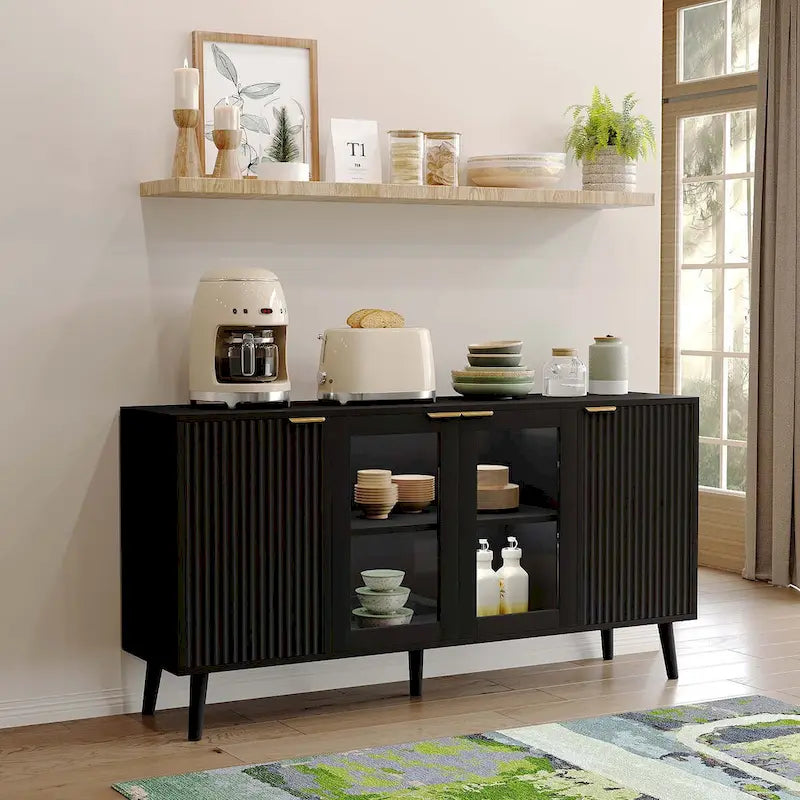 Buffettisch-Küchen-Sideboard mit Glastüren