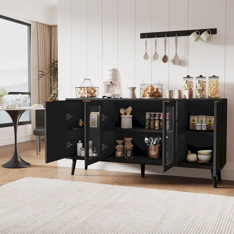Buffettisch-Küchen-Sideboard mit Glastüren