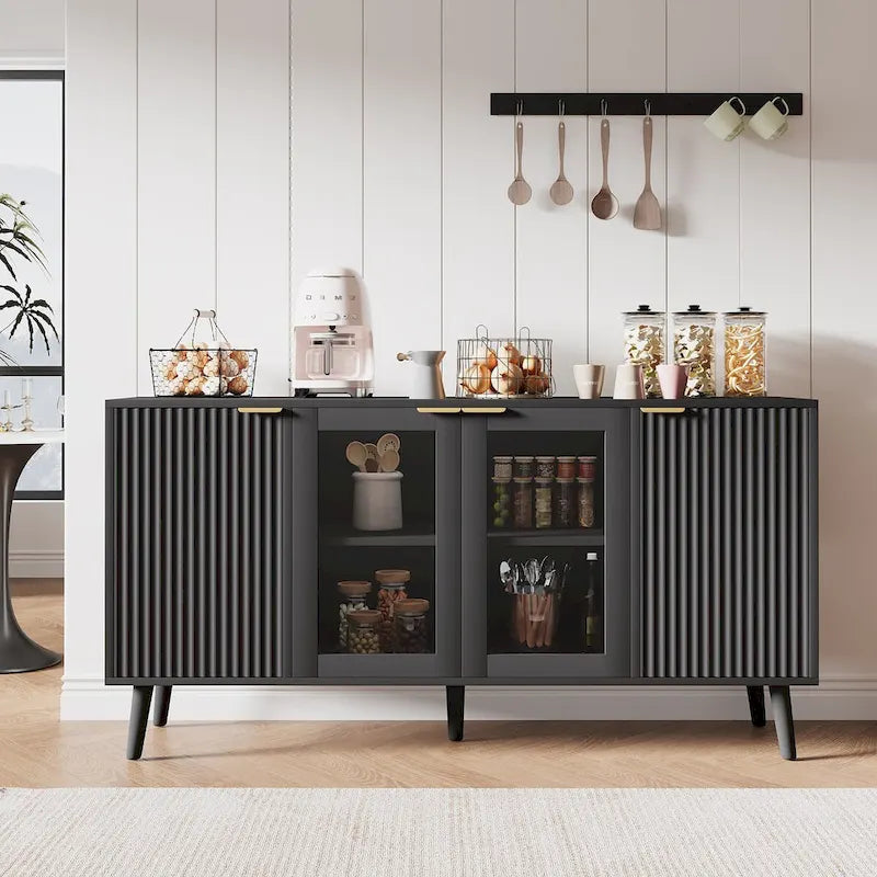 Buffettisch-Küchen-Sideboard mit Glastüren