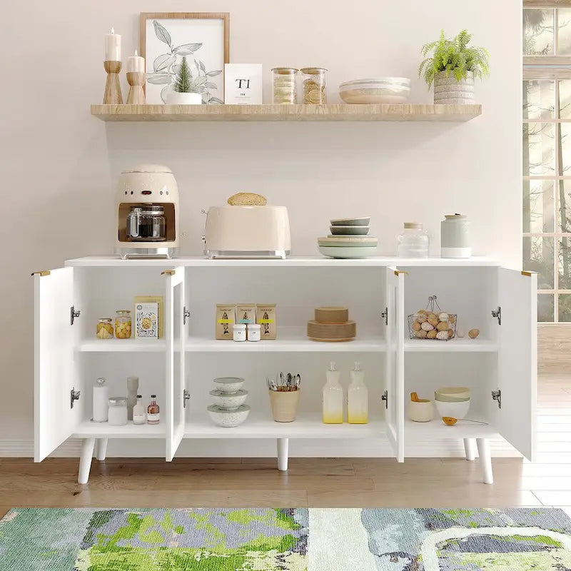 Buffettisch-Küchen-Sideboard mit Glastüren