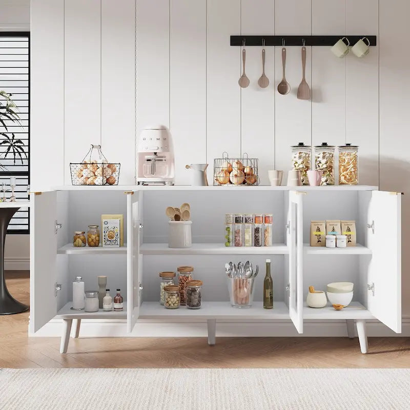 Buffettisch-Küchen-Sideboard mit Glastüren