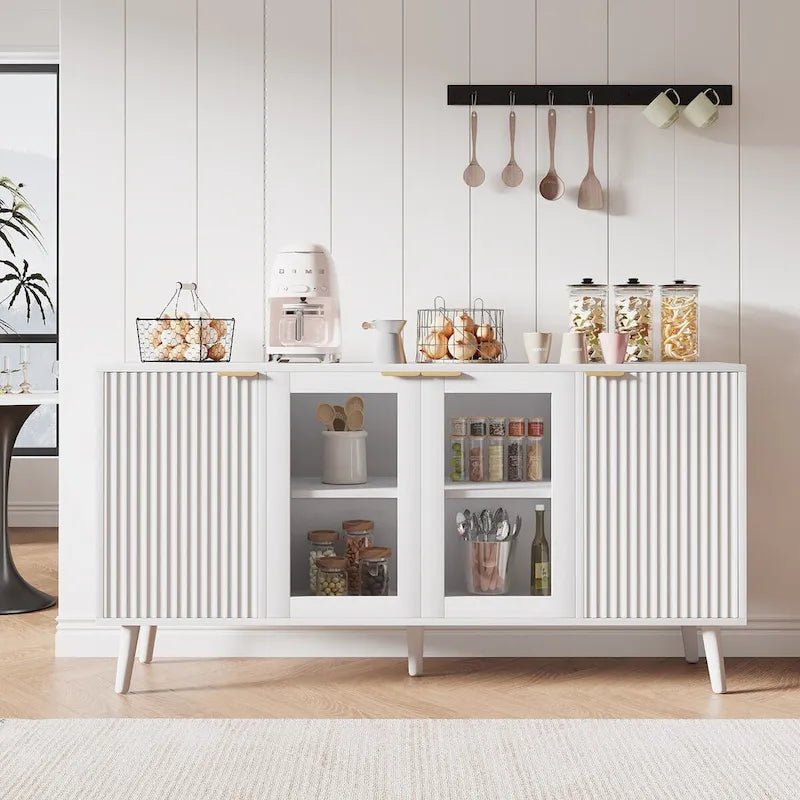 Buffettisch-Küchen-Sideboard mit Glastüren