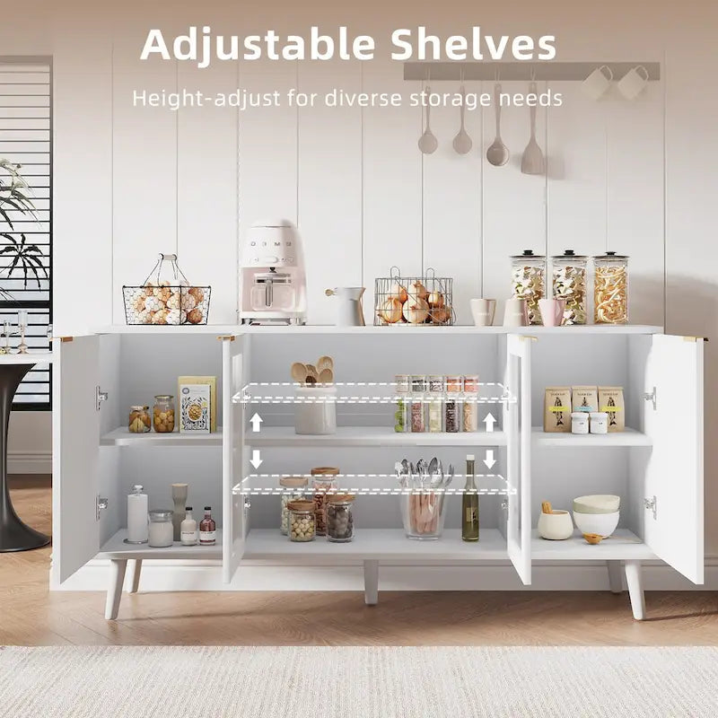 Buffettisch-Küchen-Sideboard mit Glastüren