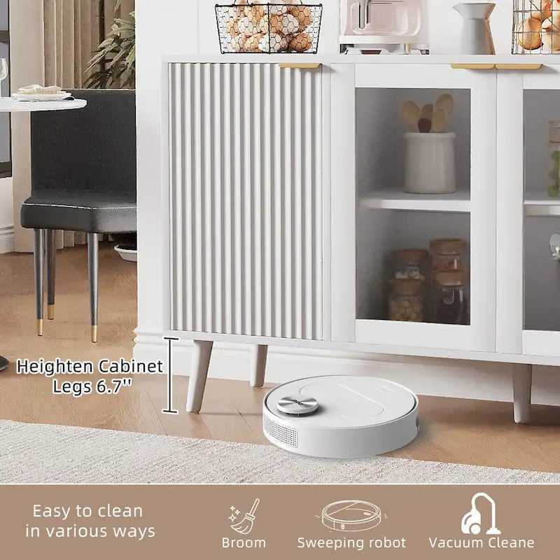 Buffettisch-Küchen-Sideboard mit Glastüren