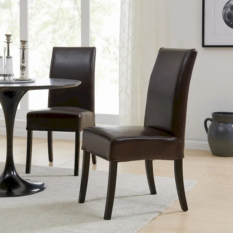 Leather Dining Side Chair, Set of 2