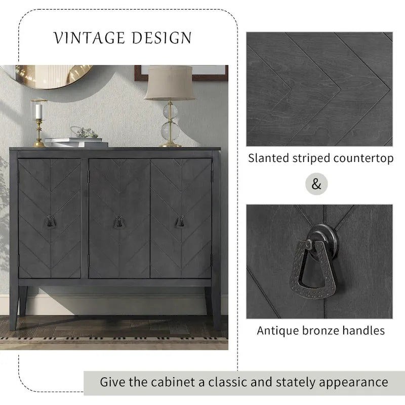 37 Vintage-Küchen-Akzent-Buffet-Sideboard-Schrank