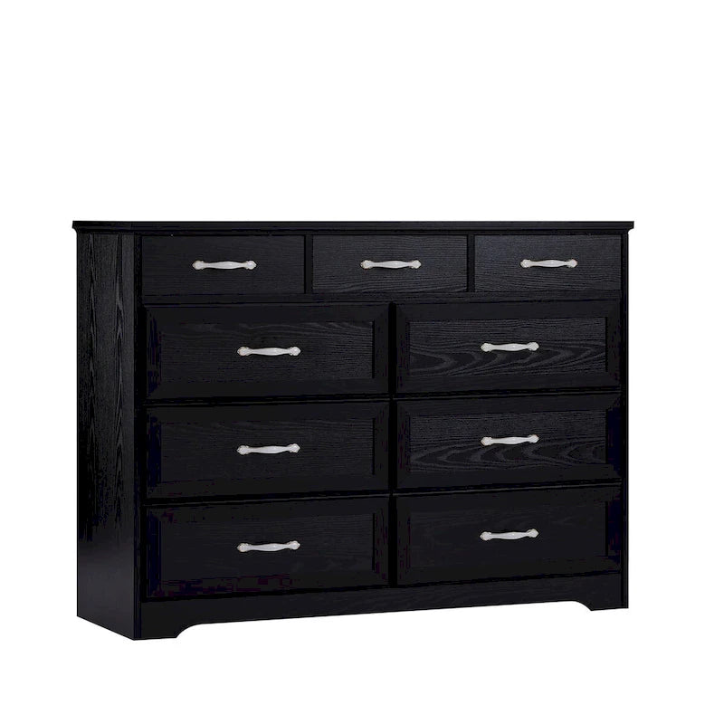 9-Drawer Long Dresser with Antique Handles