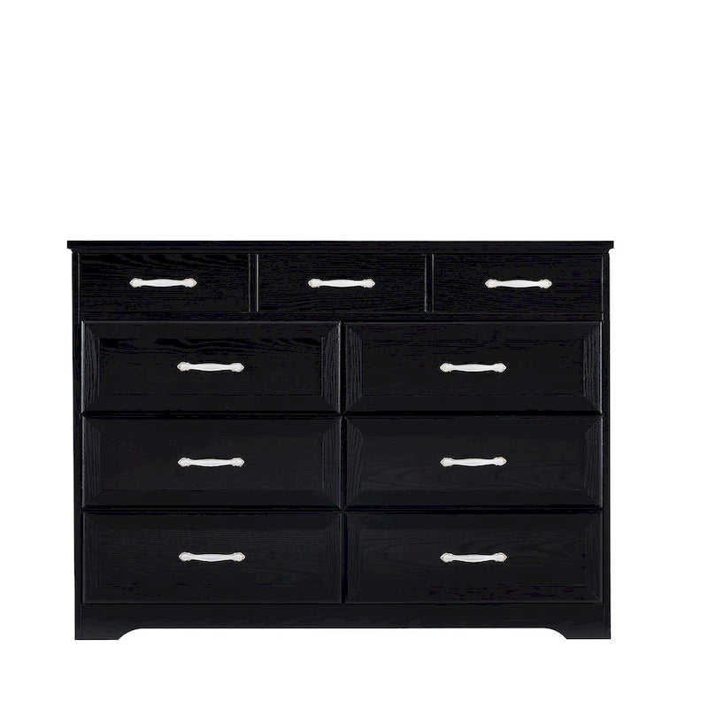 9-Drawer Long Dresser with Antique Handles
