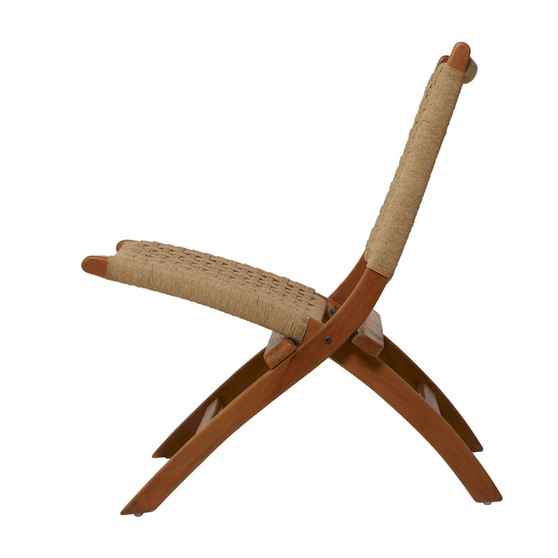 Wood Handmade Woven Living Room Accent Chair - Brown or Black