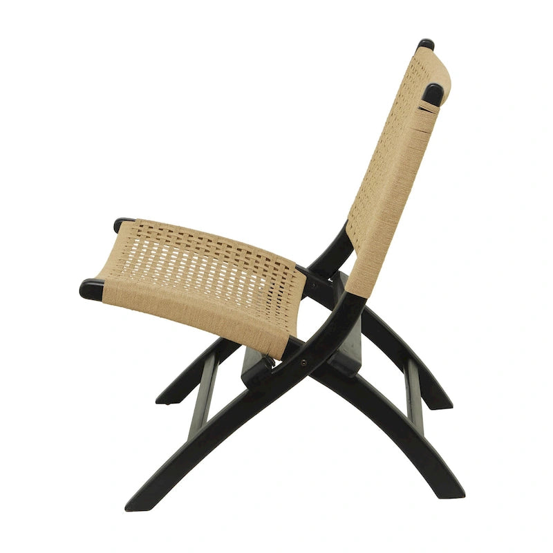 Wood Handmade Woven Living Room Accent Chair - Brown or Black