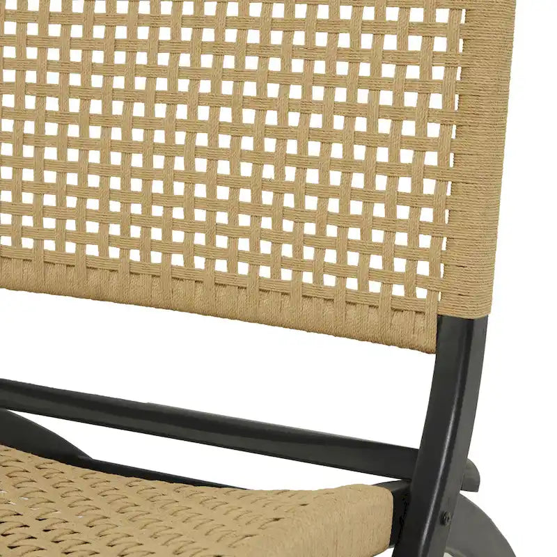 Wood Handmade Woven Living Room Accent Chair - Brown or Black